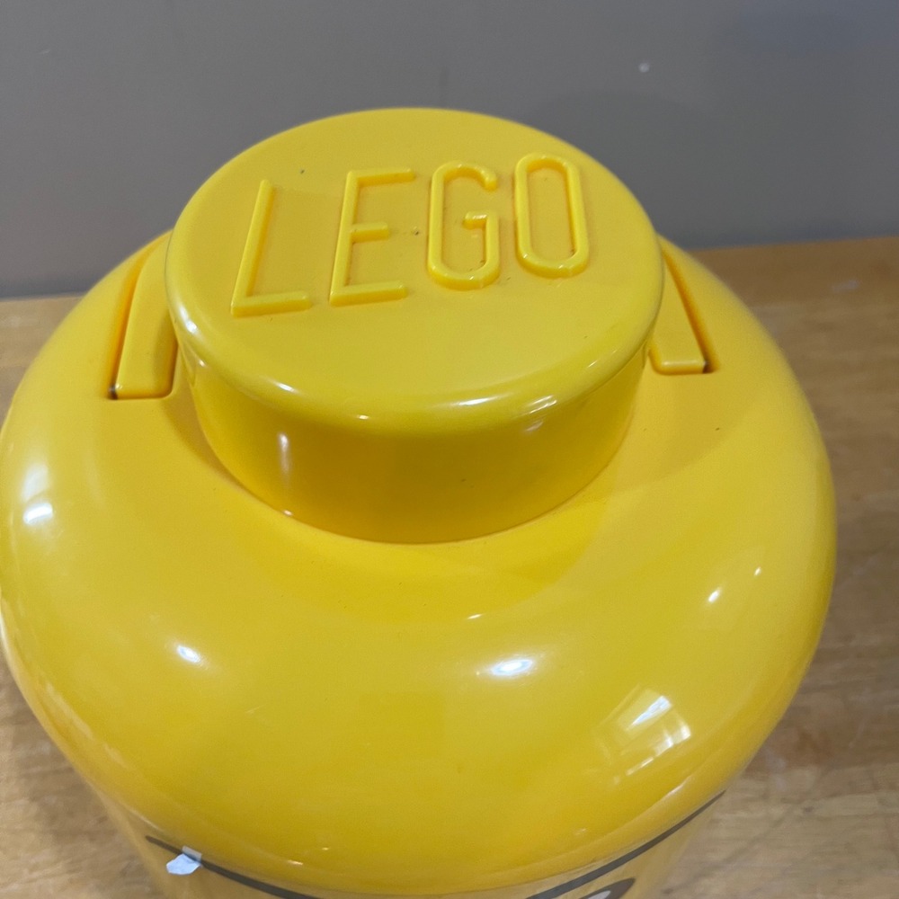 LEGO Minifigure Head Sort and Store Yellow Storage Bucket Sorter Case Vtg Style - Picture 2 of 7